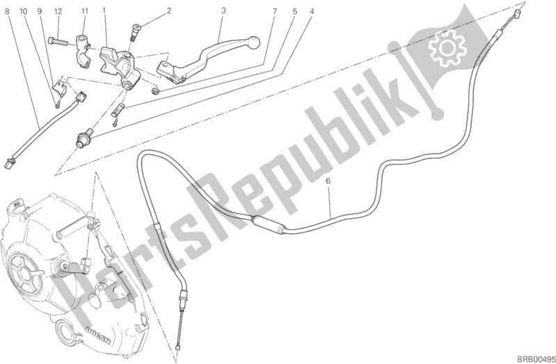 Wszystkie części do Sterowanie Sprz? G? Em Ducati Scrambler Classic Brasil 803 2016